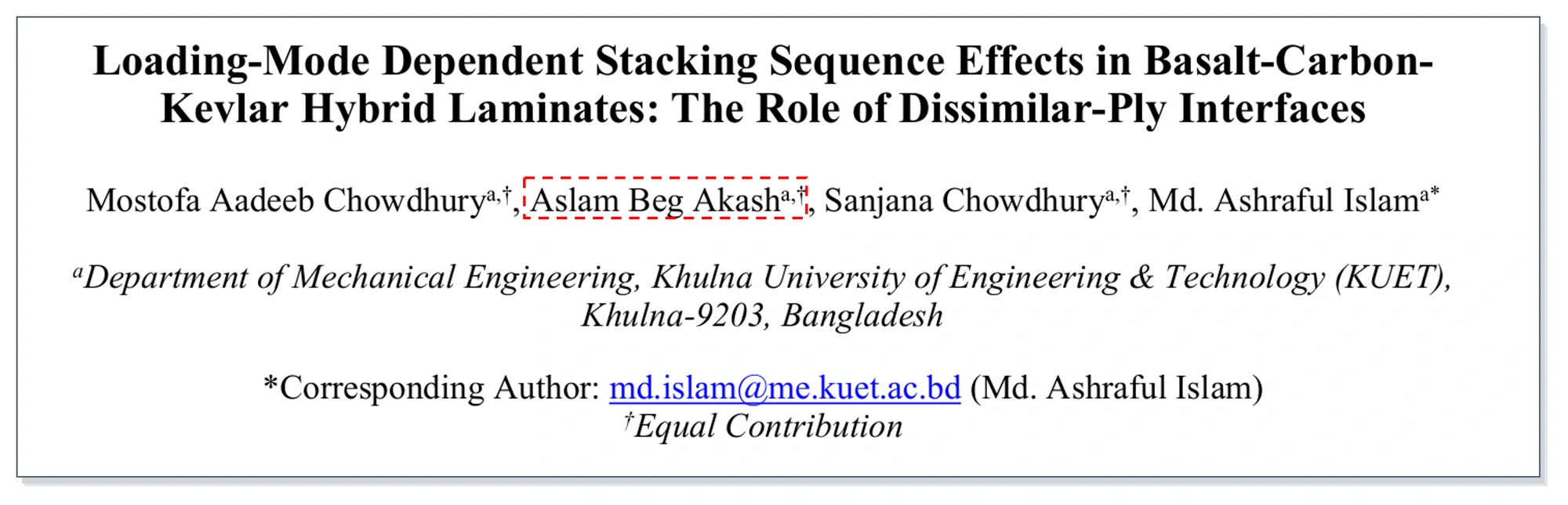 Manuscript title and authors